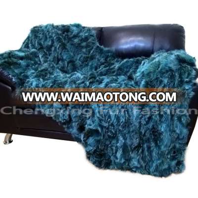 CX-D-87 100% New Zealand Real Fox Fur Handmade House Carpets and Rugs