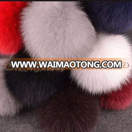 CX-A-63 Fluffy Fashion Cute Ball Keychain Rabbit Genuine Fox Fur Pompom